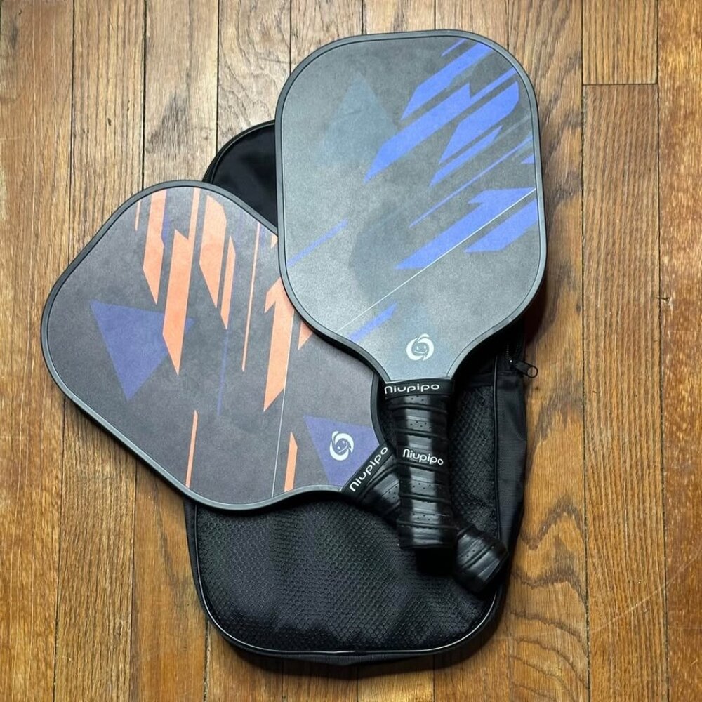 Niupipo Pickleball Paddle Set 2 Rackets and Case USAPA MX-19